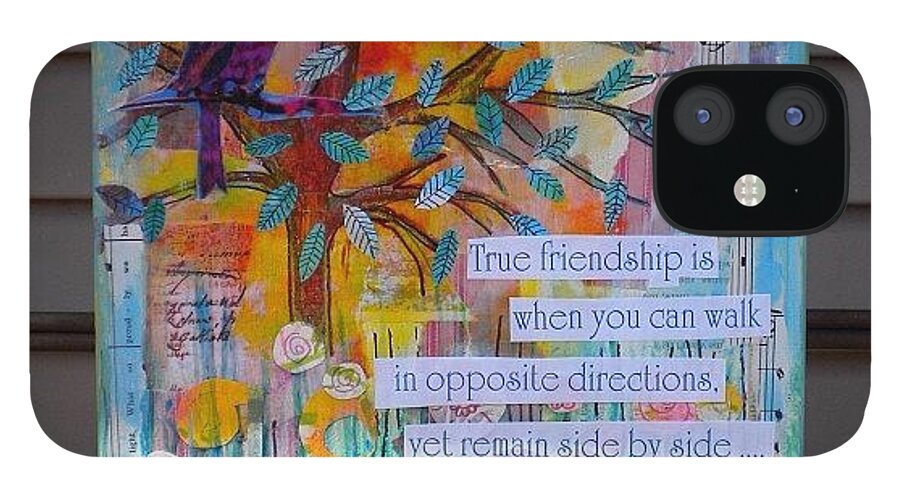 Collage iPhone 12 Case featuring the photograph True Friendship .. #collage #mixedmedia by Robin Mead