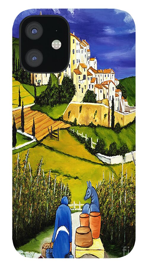 Tuscany Harvest iPhone 12 Case featuring the painting Tuscany Harvest by William Cain