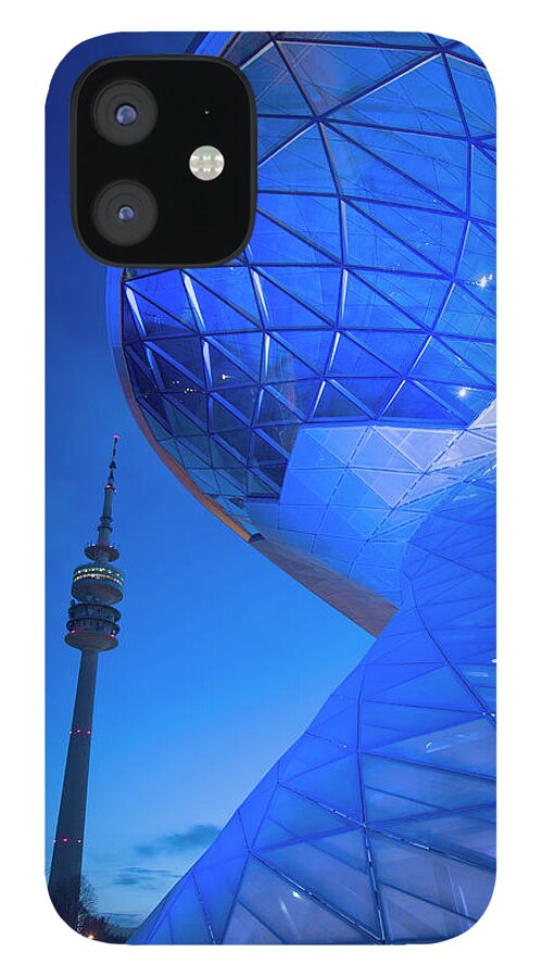 Communications Tower iPhone 12 Case featuring the photograph Tv Tower And Modern Building by Grant Faint