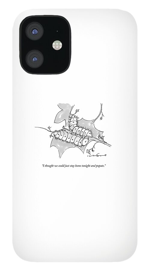 Two Caterpillars Stand On A Leaf Together iPhone 12 Case