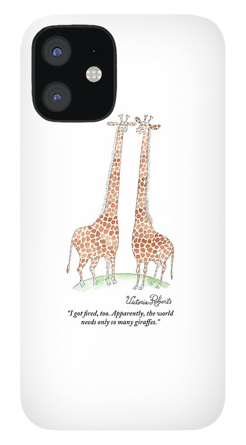 Two Giraffes Talking iPhone 12 Case