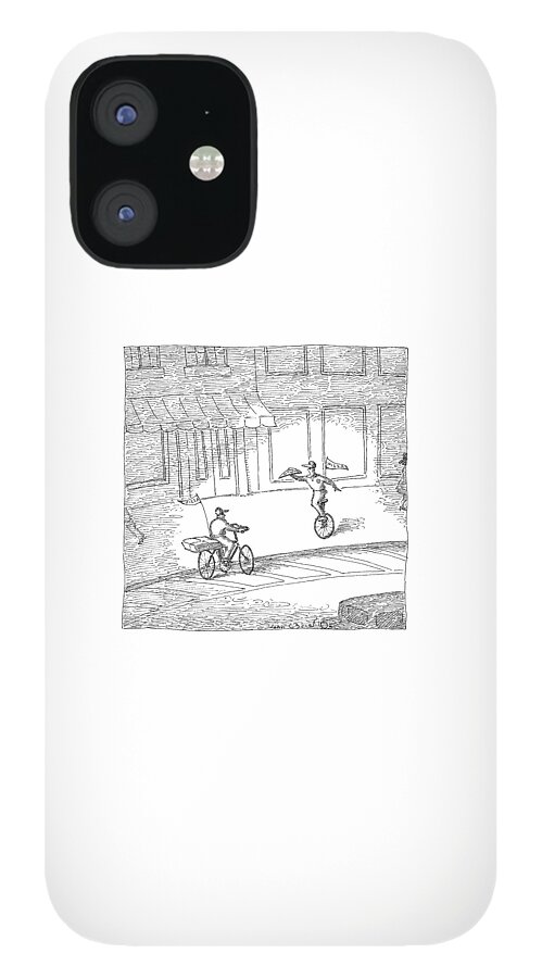 Two Pizza Delivery-men Cross Each Other iPhone 12 Case