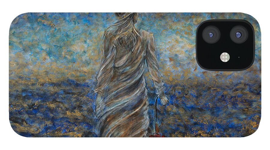 Seascape iPhone 12 Case featuring the painting Un Sospiro by Nik Helbig