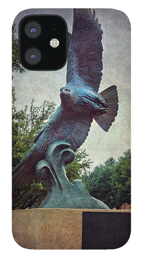 Joan Carroll iPhone 12 Case featuring the photograph UNT Eagle In High Places by Joan Carroll