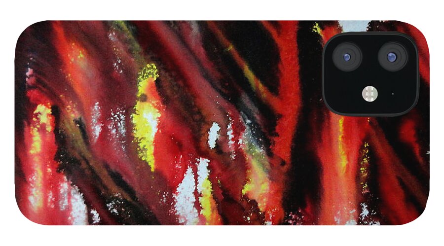 Art iPhone 12 Case featuring the painting Dabanol -2 by Tamal Sen Sharma