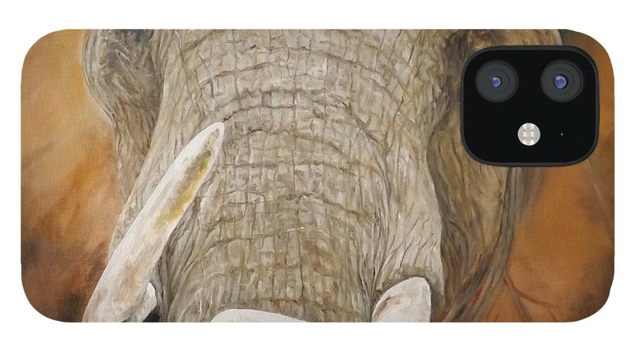 Up Close iPhone 12 Case featuring the painting Up Close by Barry BLAKE