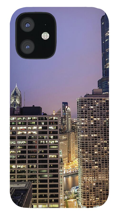 Downtown District iPhone 12 Case featuring the photograph Usa, Illinois, Chicago, Cityscape by Henryk Sadura