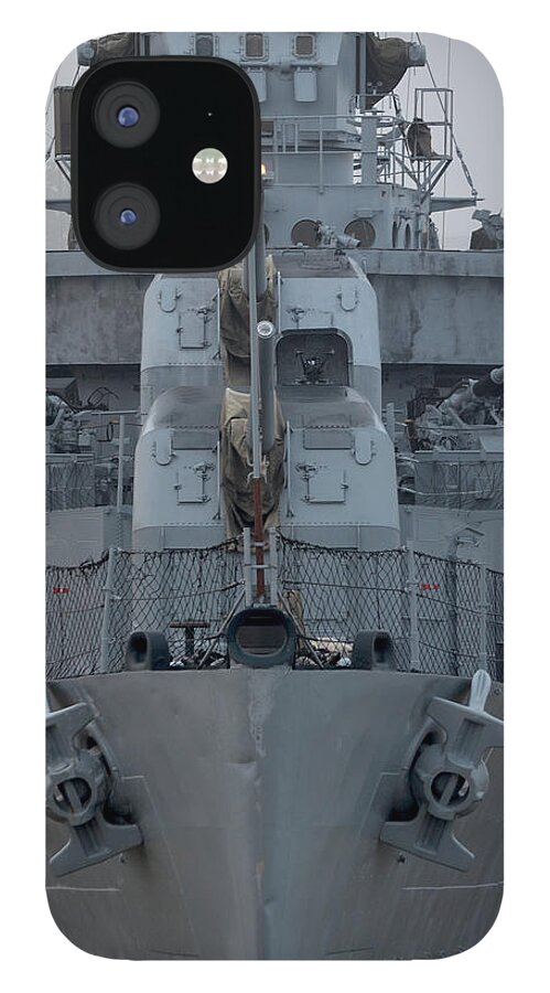 Vietnam iPhone 12 Case featuring the photograph USS Kidd DD 661 Front View by Maggy Marsh