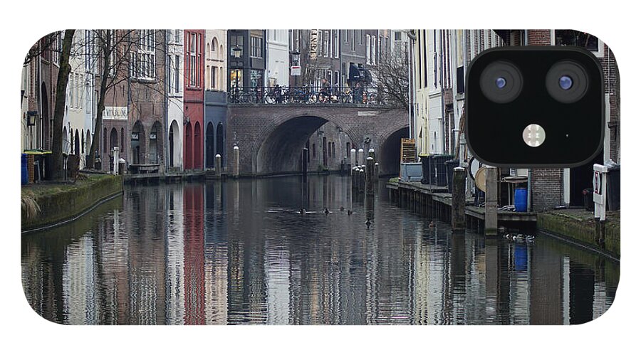 The Netherlands iPhone 12 Case featuring the photograph Utrecht Maartensbrug by Jolly Van der Velden