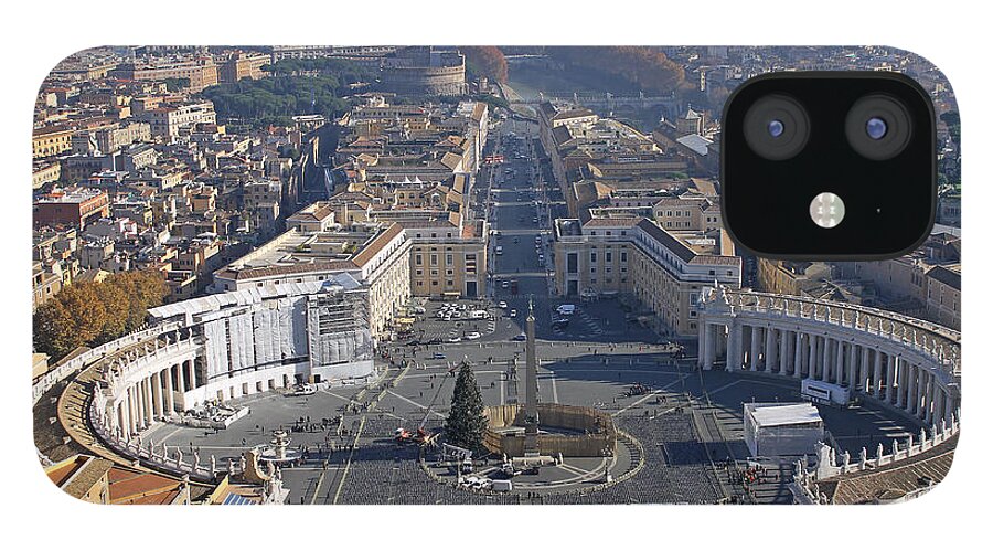 St Peters Basilica iPhone 12 Case featuring the photograph View from Dome of St Peters by Tony Murtagh