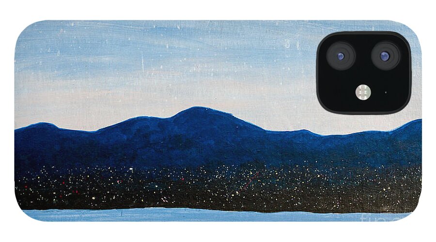 City iPhone 12 Case featuring the painting View of Destruction by Stefanie Forck