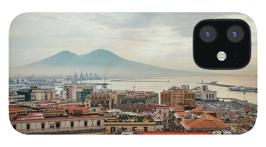 Tranquility iPhone 12 Case featuring the photograph View Of Mount Vesuvius Over Naples by Kevin C Moore