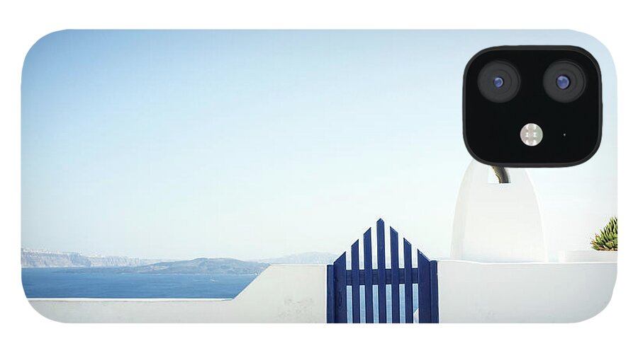 Scenics iPhone 12 Case featuring the photograph View Of Ocean From Balcony, Greece by Gollykim