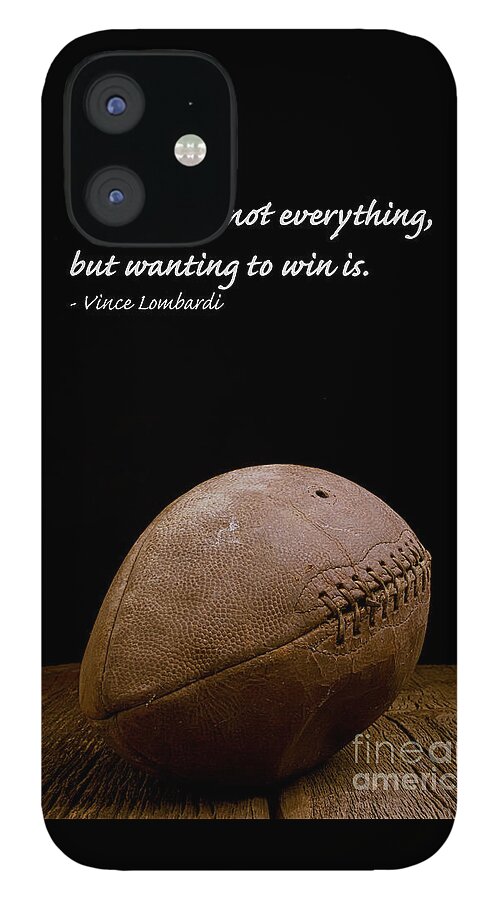 Football iPhone 12 Case featuring the photograph Vince Lombardi on Winning by Edward Fielding