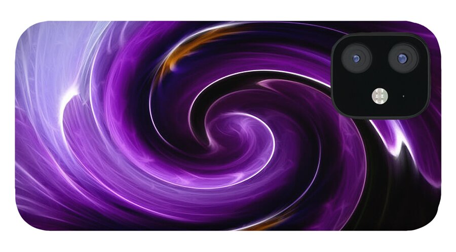 Viola iPhone 12 Case featuring the photograph Viola Swirl by Yvonne Johnstone