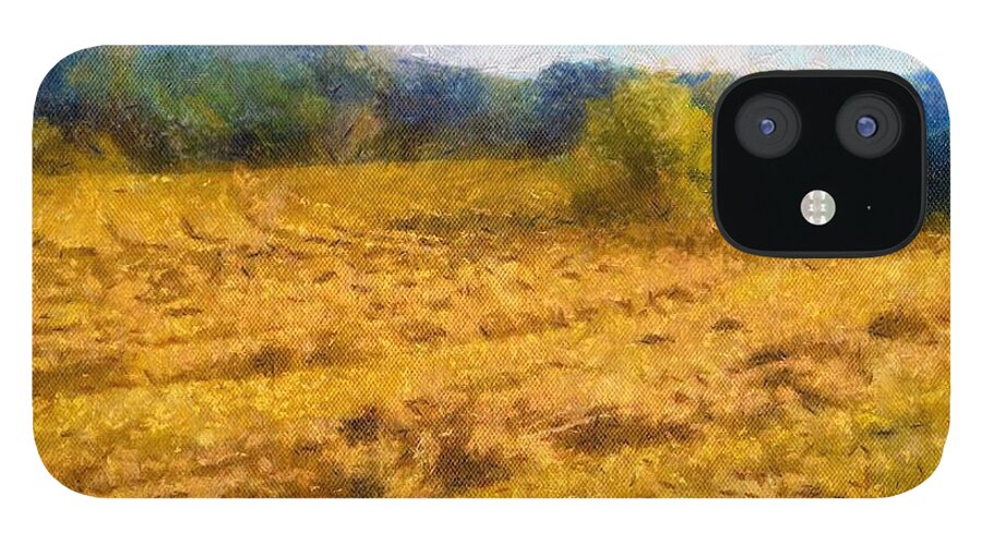 Barn iPhone 12 Case featuring the painting Virginia Fields by Teri Atkins Brown