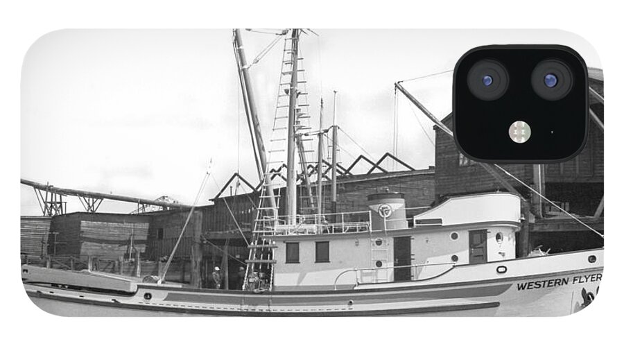  Western Flyer iPhone 12 Case featuring the photograph Western Flyer purse seiner Tacoma Washington State March 1937 by Monterey County Historical Society