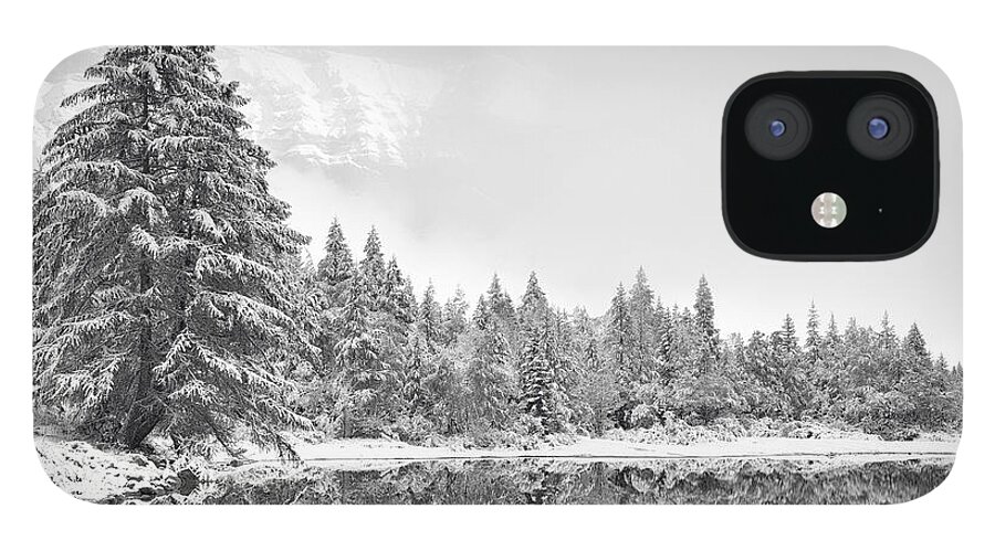 White iPhone 12 Case featuring the photograph White is White by Dominique Dubied