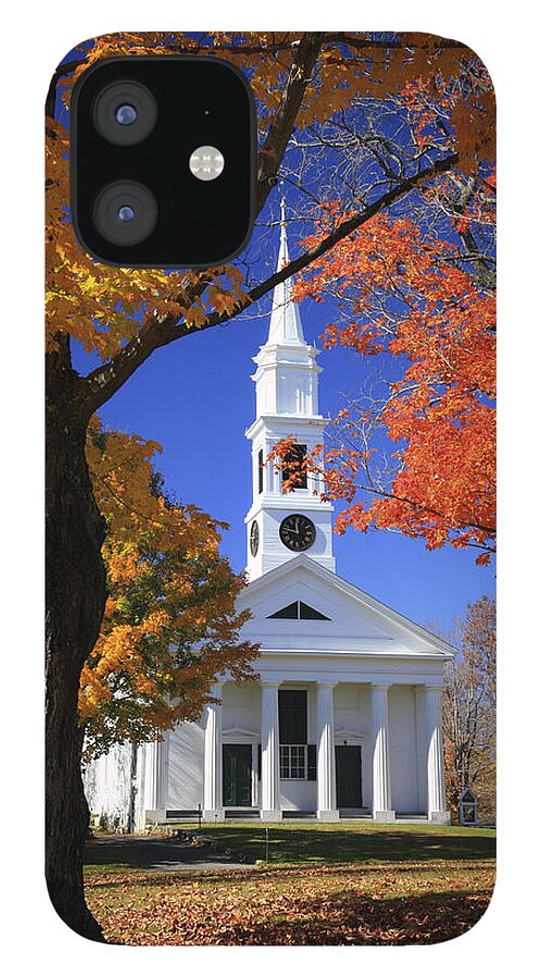 Landscape iPhone 12 Case featuring the photograph White Church by Dominique Dubied
