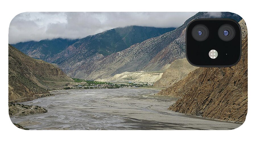 Himalayas iPhone 12 Case featuring the photograph Wide Angle View Of Kali Gandaki by Sergey Orlov / Design Pics