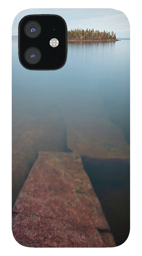Tranquility iPhone 12 Case featuring the photograph Wilderness Island In Lake Superior by Susan Dykstra / Design Pics