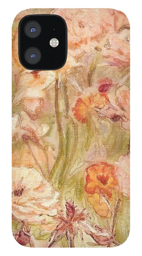 Flowers iPhone 12 Case featuring the painting Wildflower Wishes by Cara Frafjord
