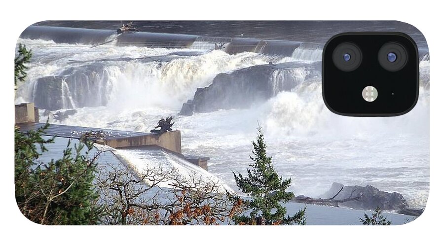 Willamette Falls iPhone 12 Case featuring the photograph Willamette Falls by Charles Robinson