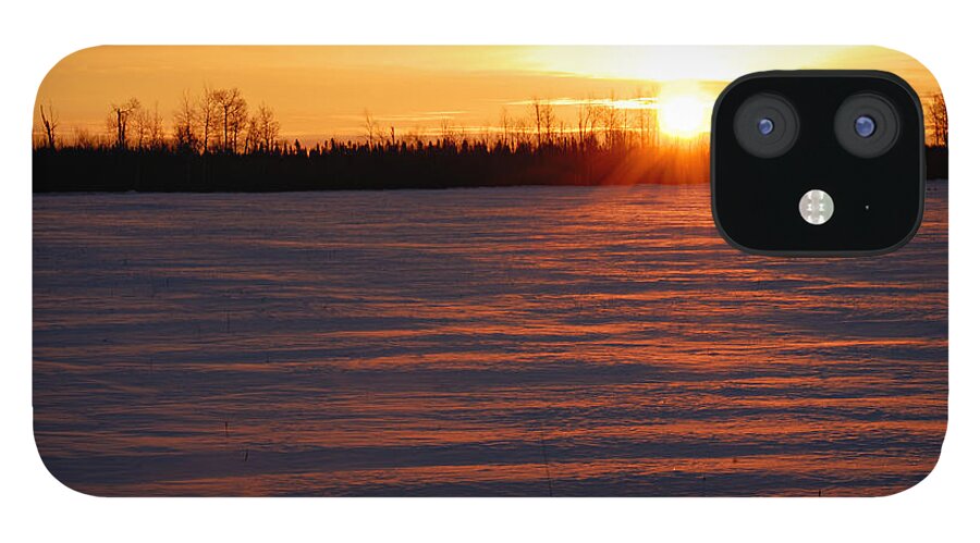 Photography iPhone 12 Case featuring the photograph Winter Sunrise by Larry Ricker