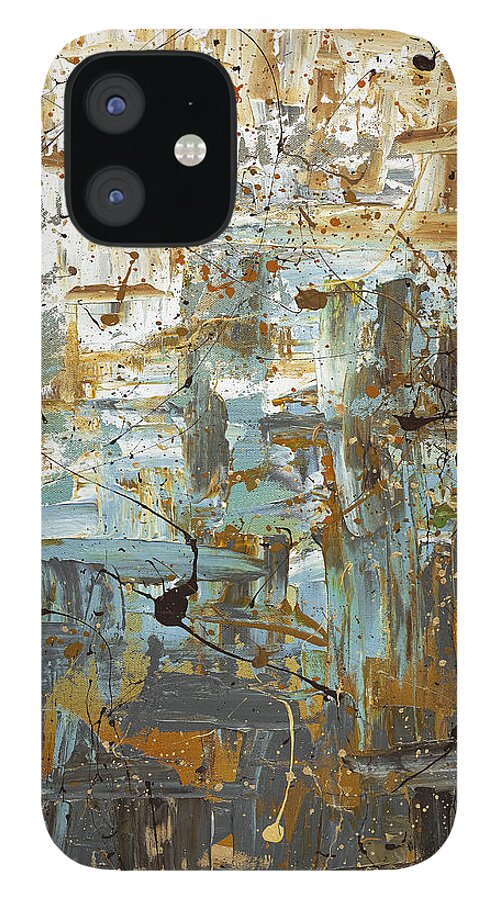 Abstract Art iPhone 12 Case featuring the painting Wonders of the World 1 by Carmen Guedez
