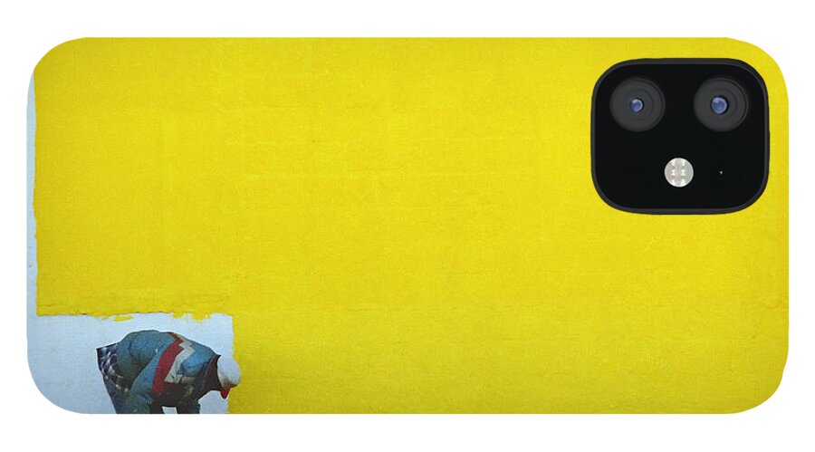 Yellow iPhone 12 Case featuring the photograph Yellow Paint by Tom Brickhouse