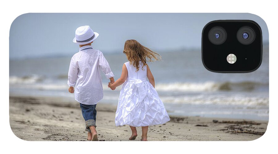 Children iPhone 12 Case featuring the photograph Young Love by Deborah Penland