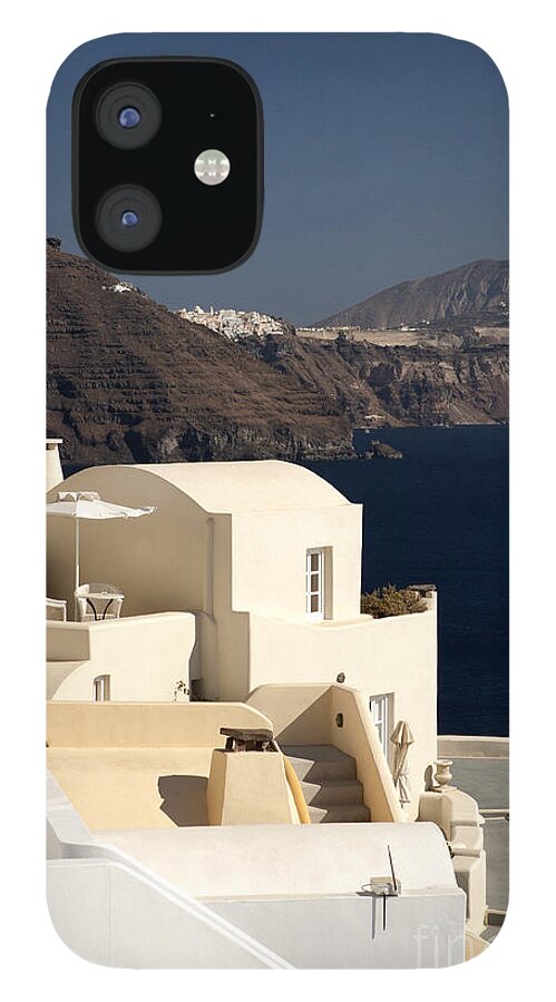 Santorini iPhone 12 Case featuring the photograph Santorini View #1 by Leslie Leda