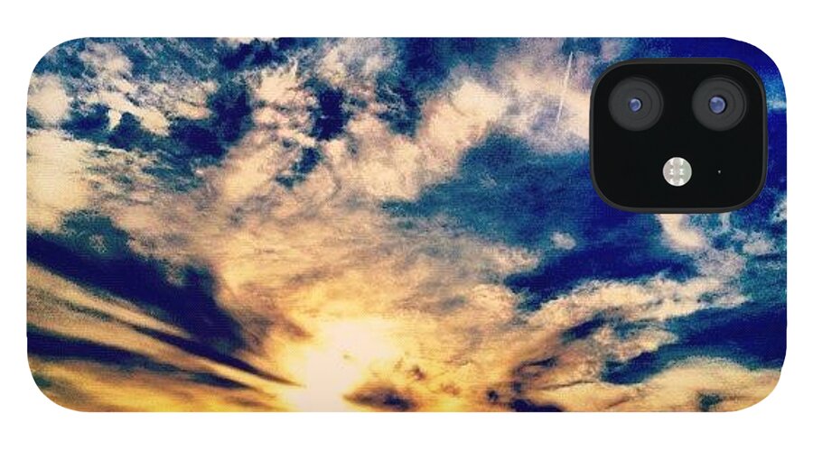 Photograph iPhone 12 Case featuring the photograph Sunset Clouds #1 by Paul Cutright