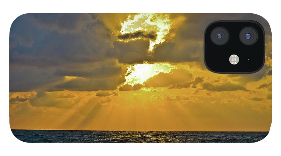 Blue iPhone 12 Case featuring the photograph Sunset #2 by Michael Goyberg