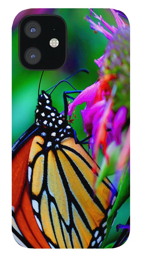 Butterfly iPhone 12 Case featuring the digital art Butterfly In A Bubble by Smilin Eyes Treasures