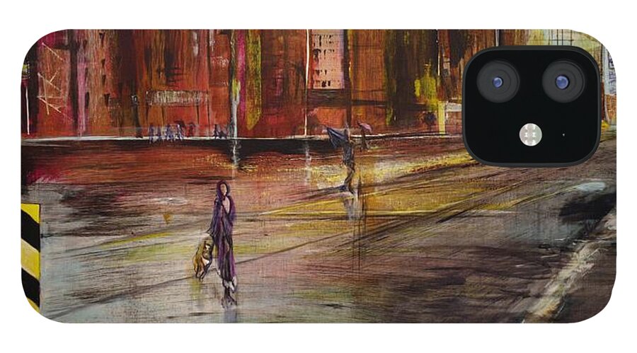 Art iPhone 12 Case featuring the painting Early Sunday Morning by Jack Diamond