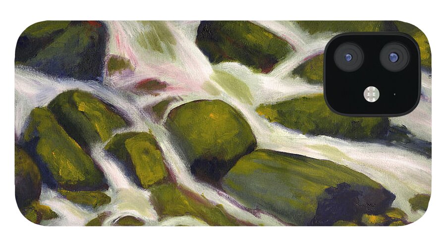Rock Garden iPhone 12 Case featuring the painting Endless by Stan Kwong