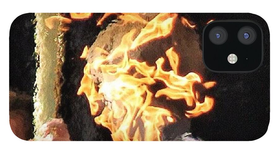 Love iPhone 12 Case featuring the photograph Face In The Olympic Flame #leeds by Carl Milner