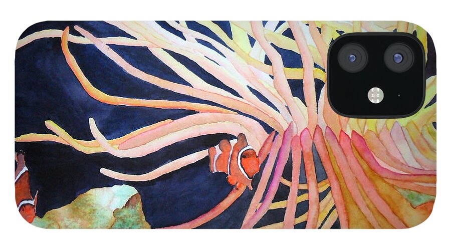 Clown iPhone 12 Case featuring the painting Finding Nemo by Laurel Best