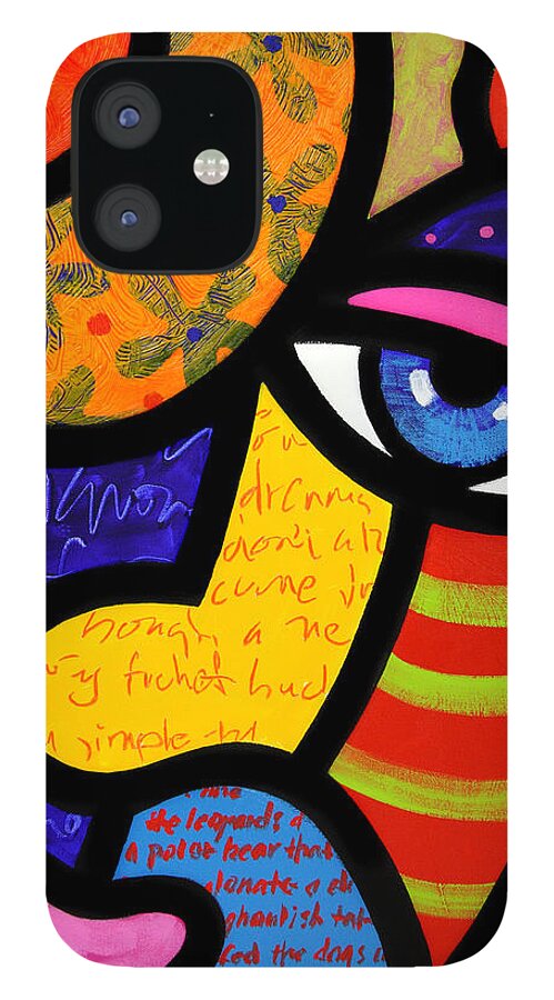 Eyes iPhone 12 Case featuring the painting Gretchen Buys a Hat by Steven Scott