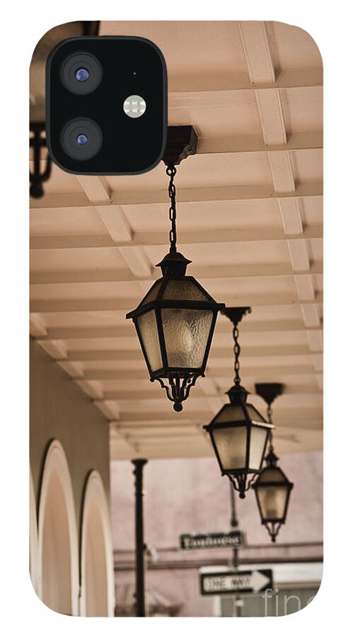 New Orleans iPhone 12 Case featuring the photograph Lamps by Leslie Leda