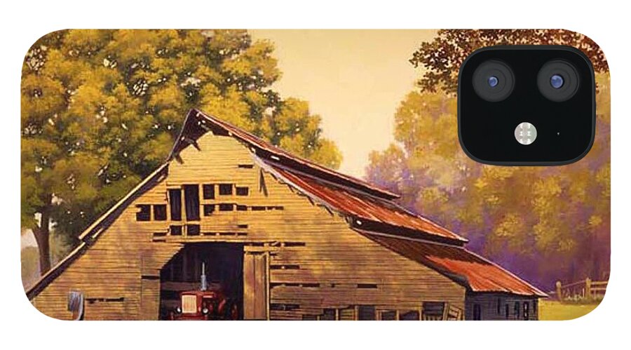 Barn iPhone 12 Case featuring the painting Mr. D's Barn by Howard Dubois