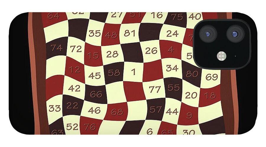 Magic iPhone 12 Case featuring the painting Order Nine Magic Square Puzzle by Pet Serrano