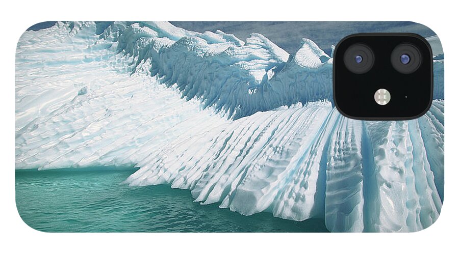 Hhh iPhone 12 Case featuring the photograph Overturned Iceberg With Eroded Edges by Colin Monteath