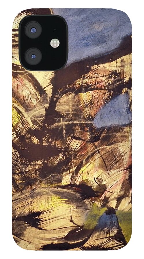Landscape iPhone 12 Case featuring the pastel Portrait Of The Artist by JC Armbruster