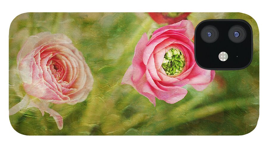 Vintage iPhone 12 Case featuring the photograph Ranunculus Painterly by Susan Gary