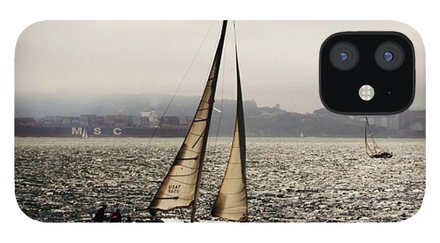 Boat iPhone 12 Case featuring the photograph San Francisco Bay by Luisa Azzolini