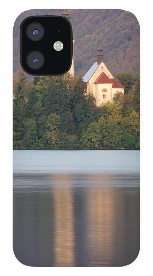 Bled iPhone 12 Case featuring the photograph Sunrise over Lake Bled and the island church by Ian Middleton