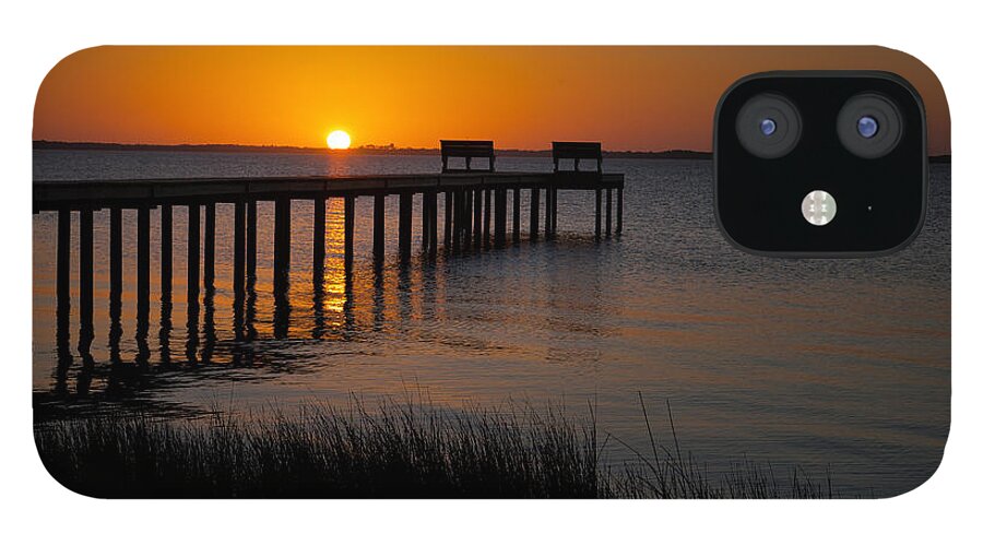 Outer Banks iPhone 12 Case featuring the photograph Sunset across Currituck Sound by Ronald Lutz
