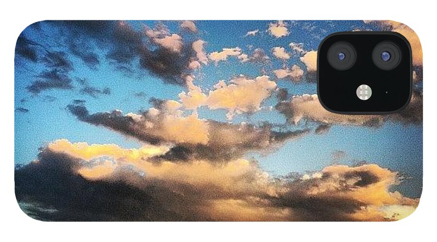  iPhone 12 Case featuring the photograph Sunset Storm Clouds by Dana Coplin
